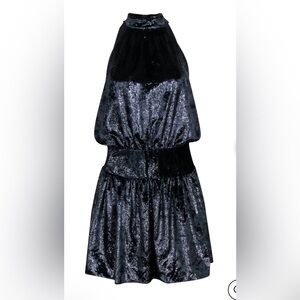 Ramy Brook Black Glitter Mini Dress